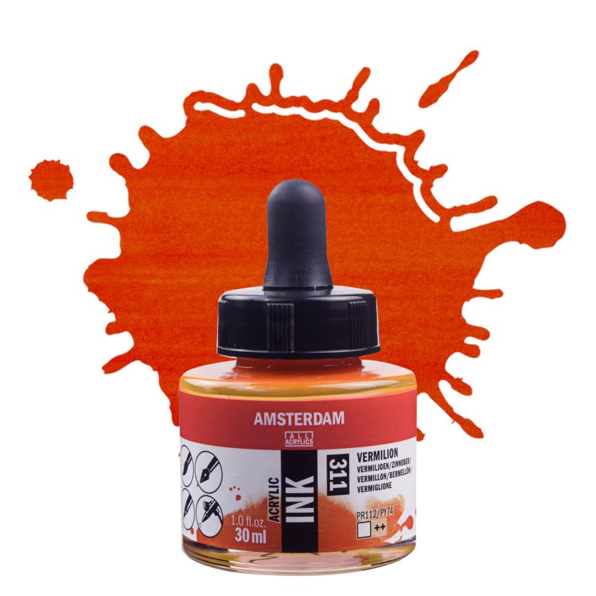 Amsterdam Acrylic Ink - Vermilion, 30ml