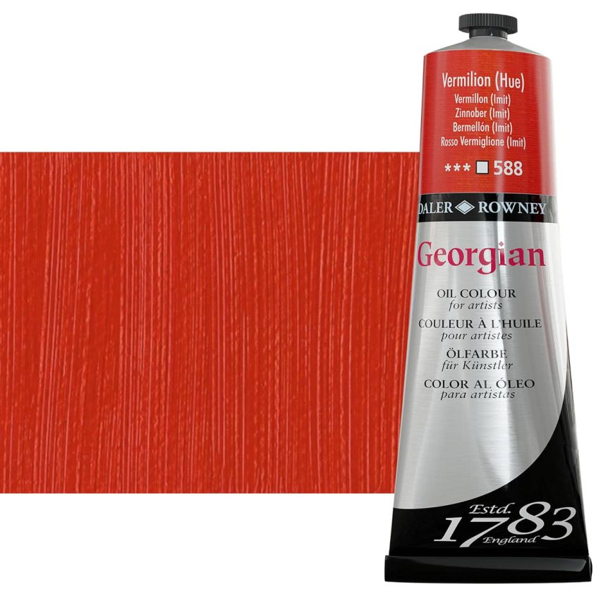 Daler-Rowney Georgian Oil Color 225ml Tube - Vermilion Hue