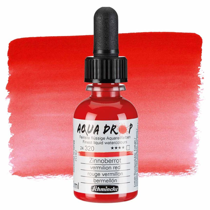 Schmincke Aqua Drop Liquid Watercolor 30ml Vermilion Red