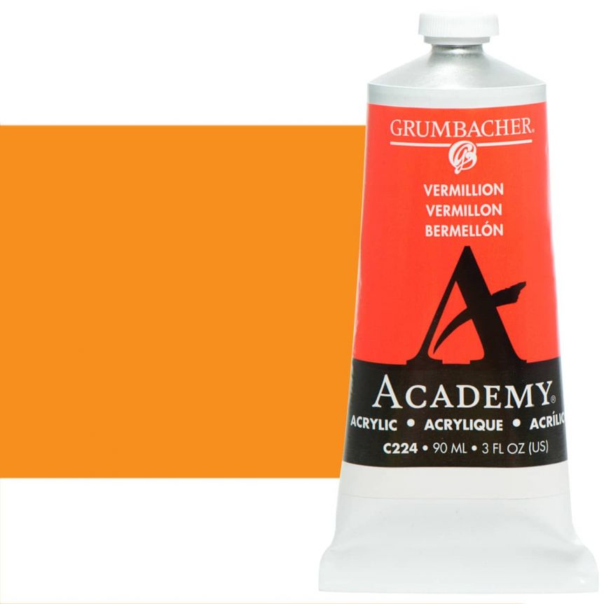 Grumbacher Academy Acrylics Vermillion 90 ml