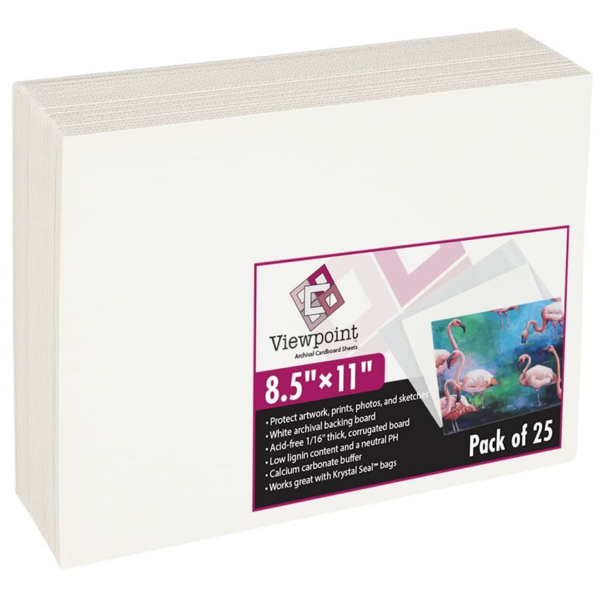 Viewpoint Archival Backing Board 8.5"x11" Pack of 25