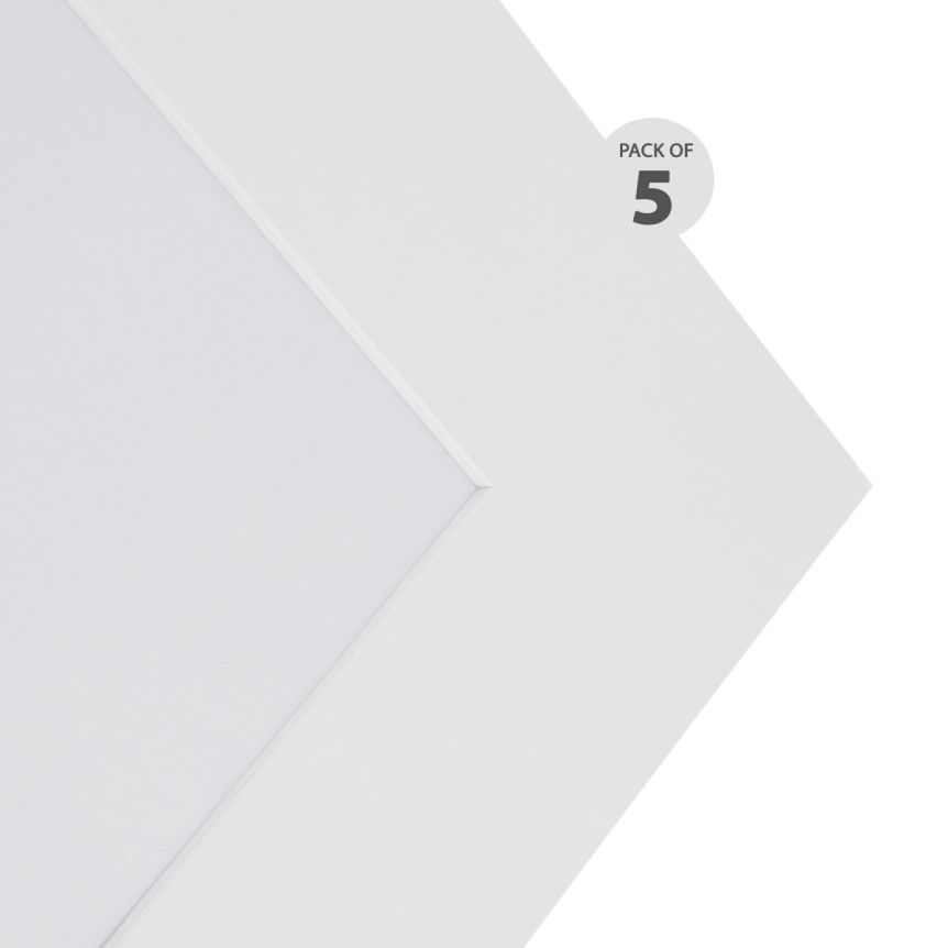 Viewpoint Mat 4 ply 5-Pack Style K - White | Jerry's Artarama