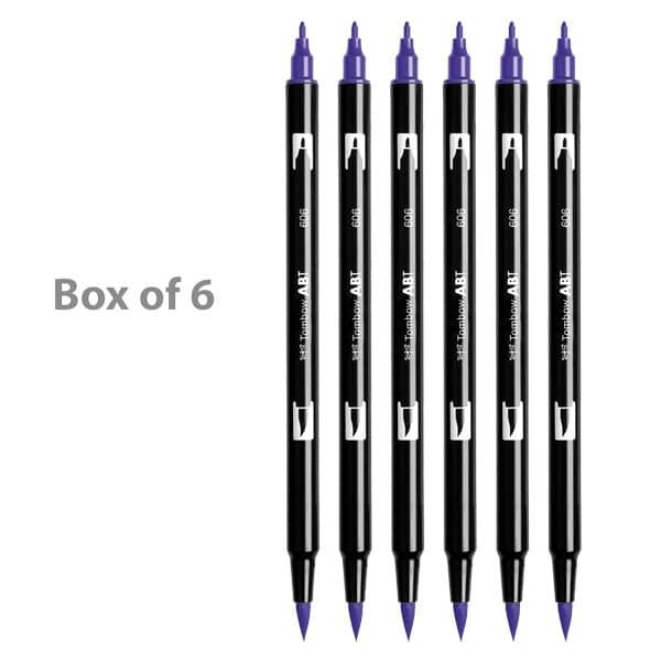 Tombow Dual Brush Pens Box of 6 Violet