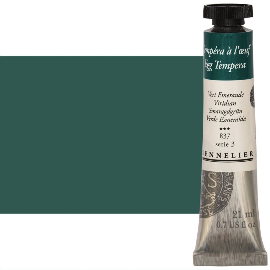 Sennelier Egg Tempera - Viridian, 21ml Tube