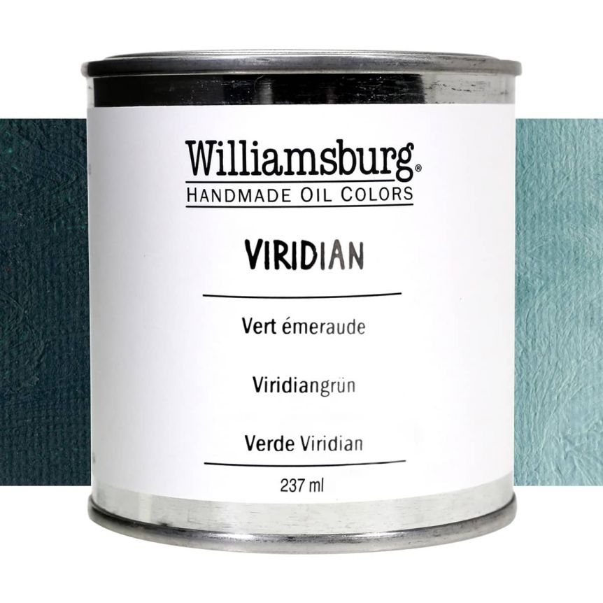 Williamsburg Handmade Oil Paint - Viridian, 237ml Can