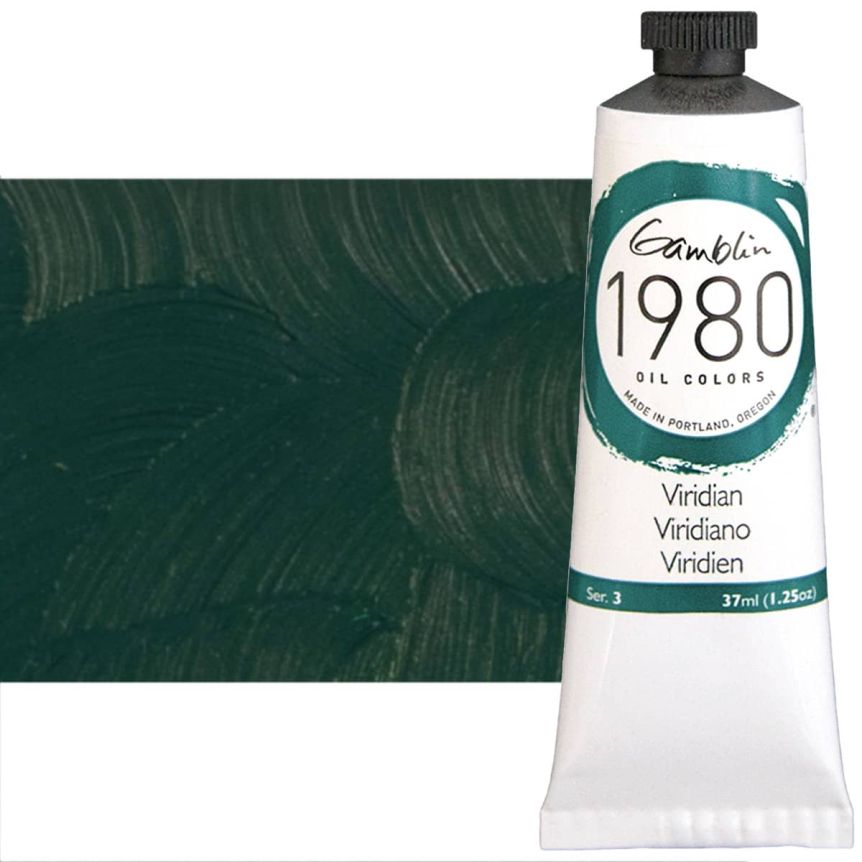 Gamblin 1980 Oil Colors - Viridian, 37ml Tube