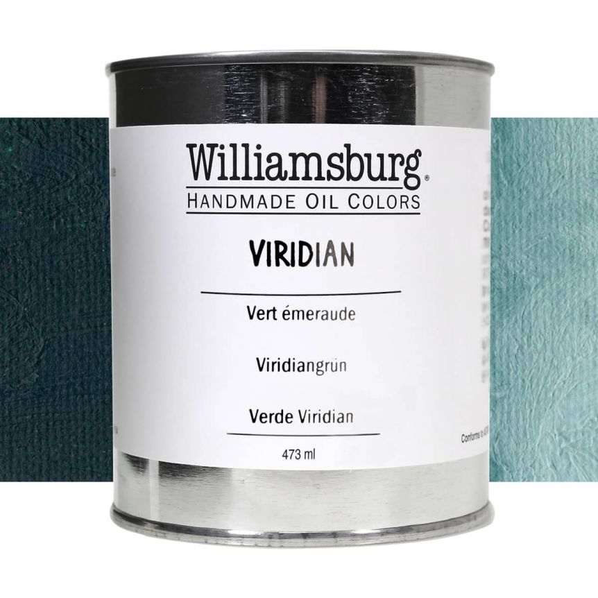 Williamsburg Handmade Oil Paint - Viridian, 473ml Can