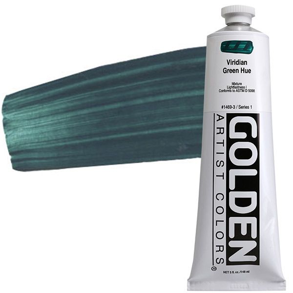 GOLDEN Heavy Body Acrylic 5 oz Tube - Viridian Hue