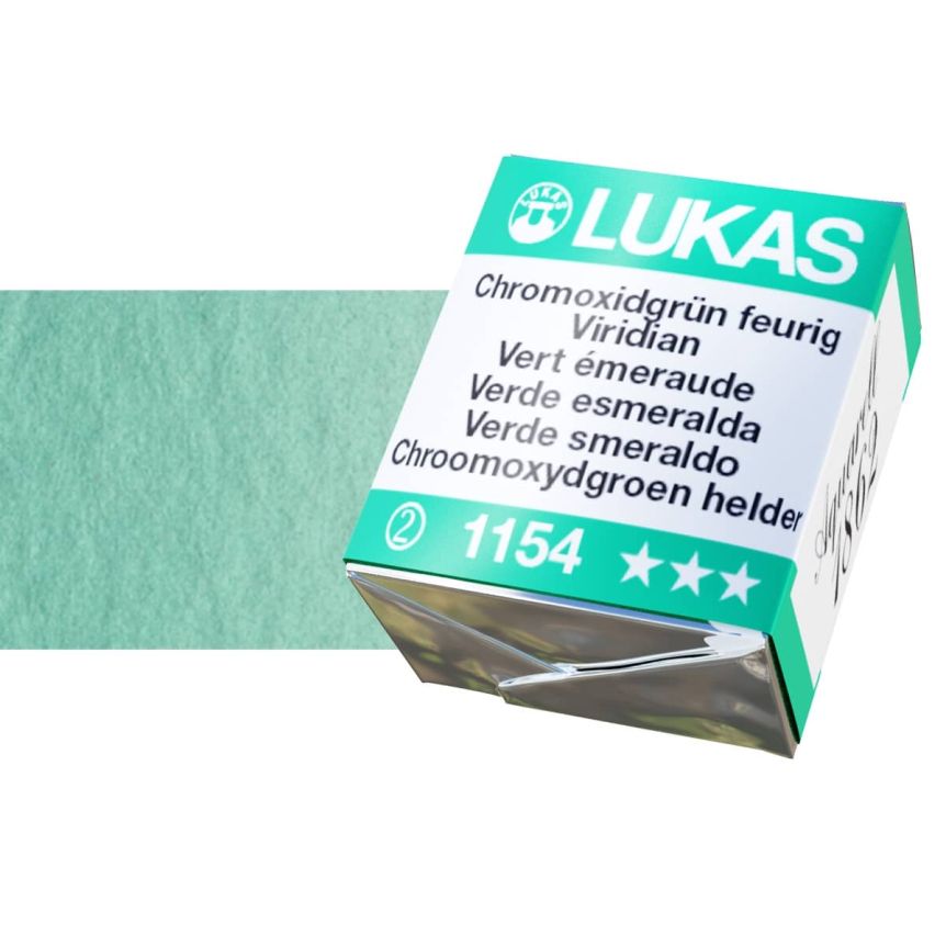 LUKAS Aquarell 1862 Watercolor Half Pan - Viridian