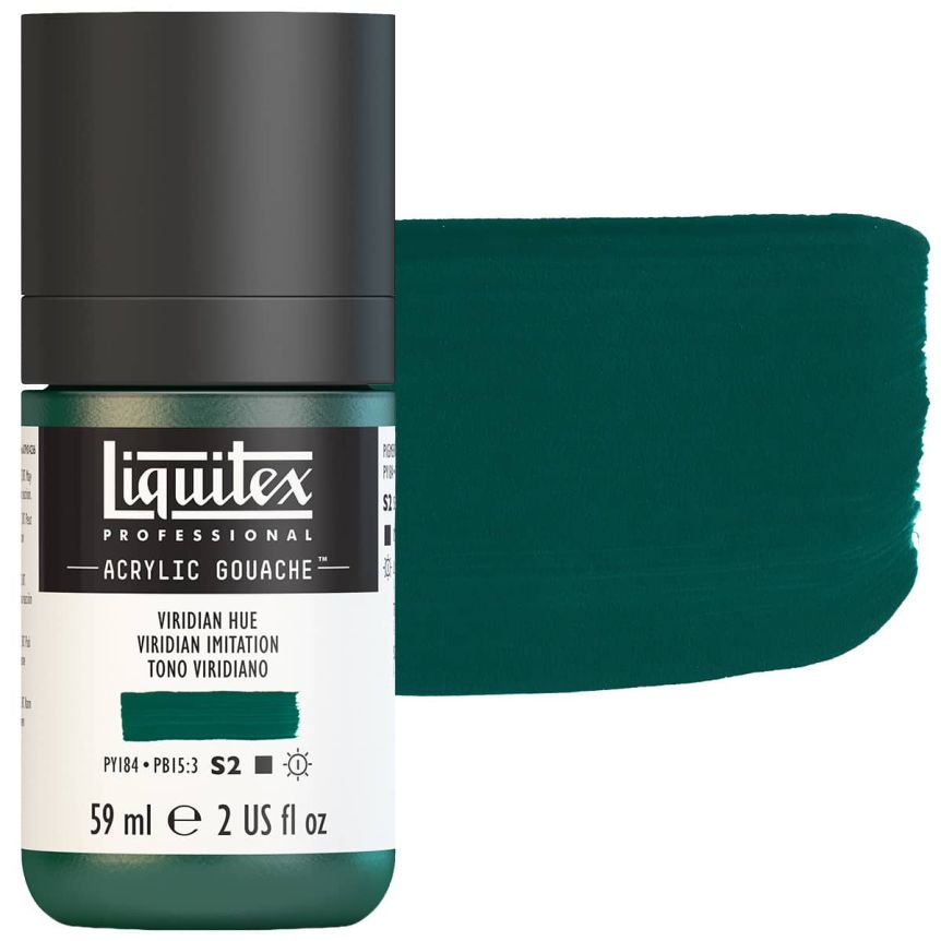 Liquitex Professional Acrylic Gouache - Viridian Hue, 2oz Bottle