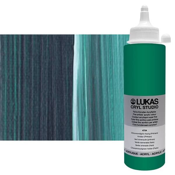 Cryl Studio Acrylic Paint - Viridian Phthalo, 250ml Bottle