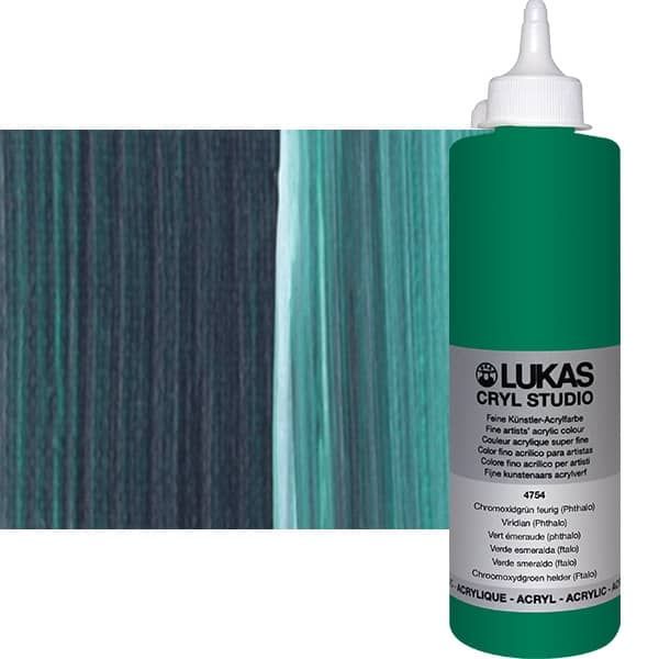 Cryl Studio Acrylic Paint - Viridian Phthalo, 500ml Bottle