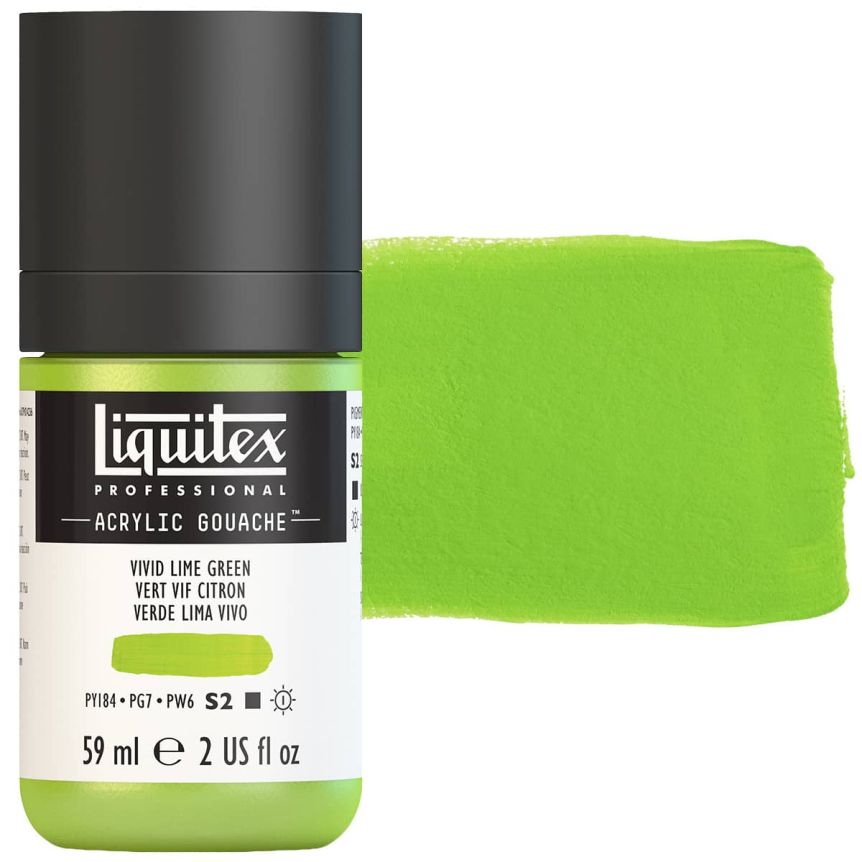 Liquitex Professional Acrylic Gouache - Vivid Lime Green, 2oz Bottle