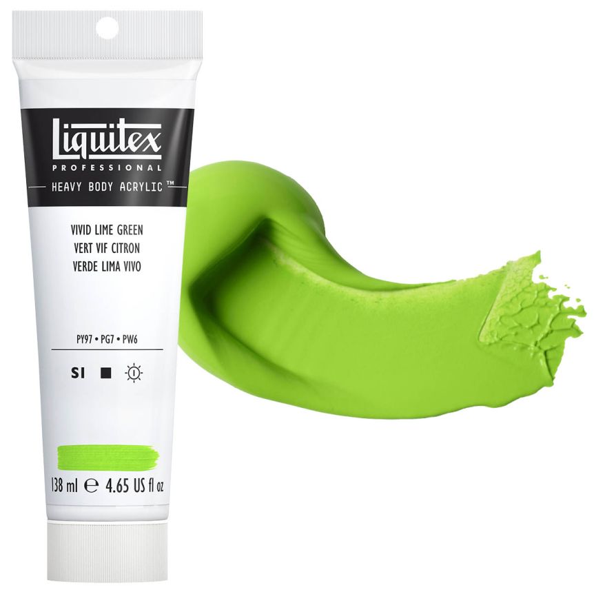 Liquitex Heavy Body Acrylic - Vivid Lime Green, 4.65oz Tube