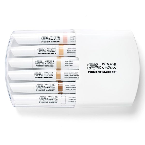 Winsor & Newton Pigment Marker Set of 6 Skin Tones