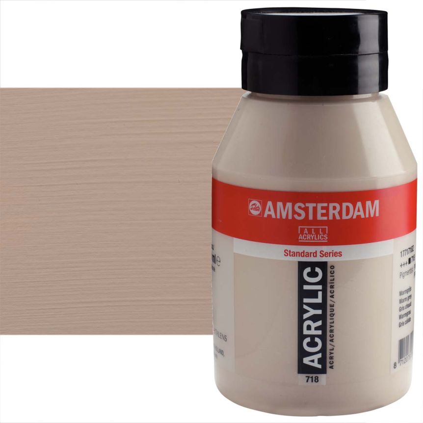 Amsterdam Standard Series Acrylic Paint - Warm Grey, 1 Liter Jar