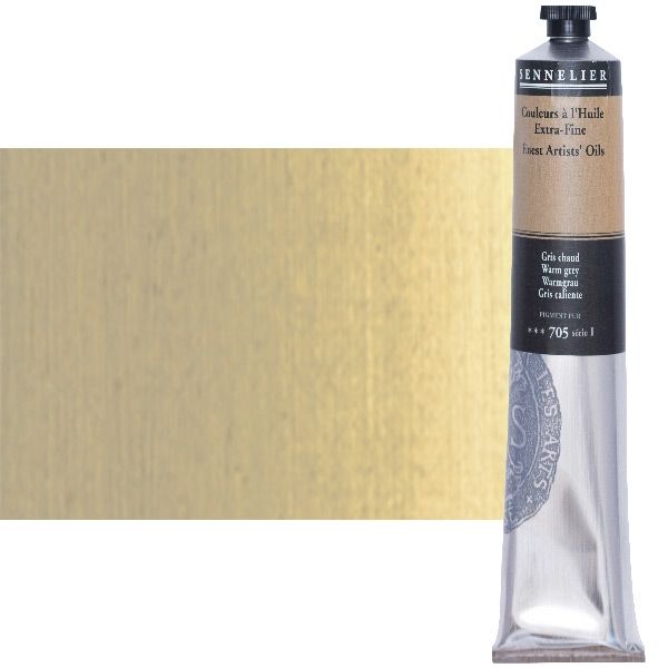 Sennelier Artists' Extra-Fine Oil - Warm Grey, 200 ml Tube