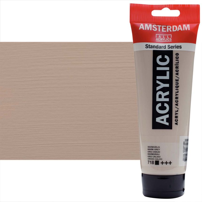 Amsterdam Standard Series Acrylic Paint - Warm Grey, 250ml Tube