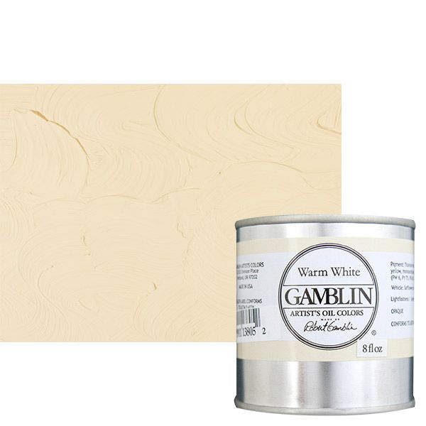 Gamblin Artist's Oil Color 8 oz Can - Warm White