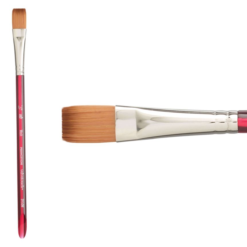  Princeton Velvetouch™ Series 3950 Synthetic Blend Brush 1/2" Wash