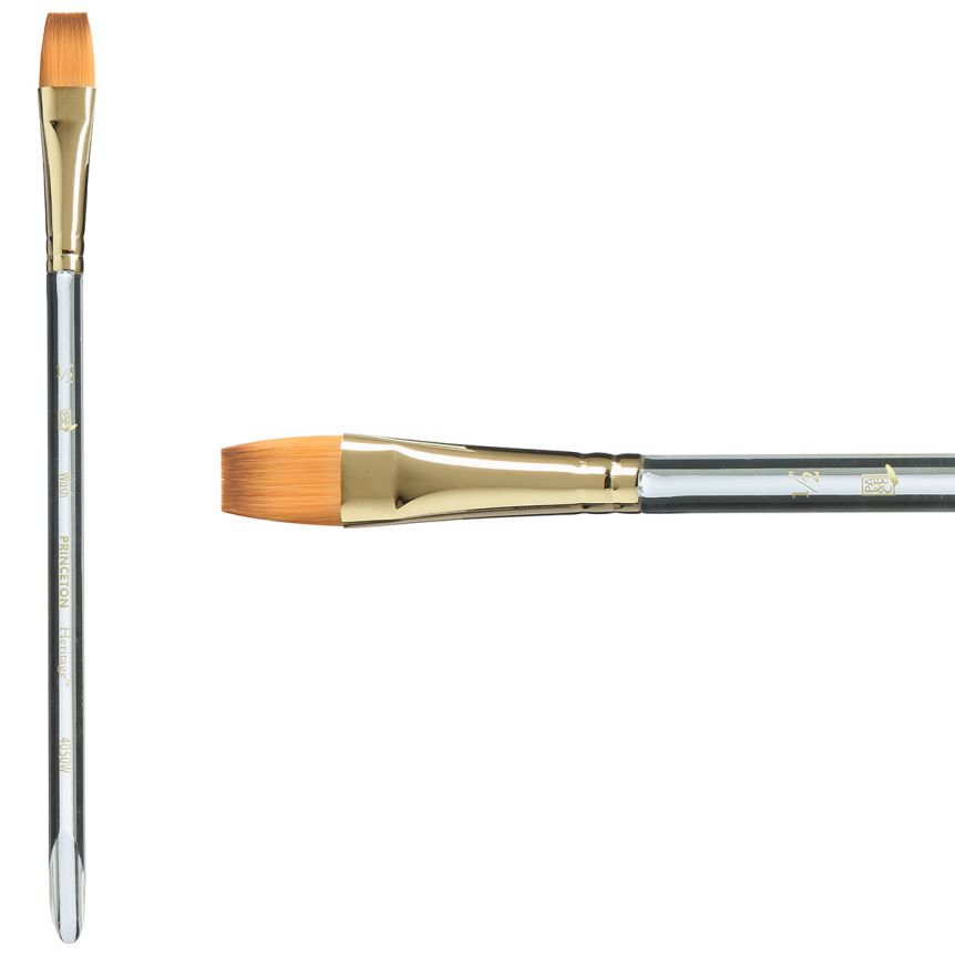 Princeton Heritage Series 4050 Synthetic Sable Brush - Wash, Short Handle, Size 1/2"