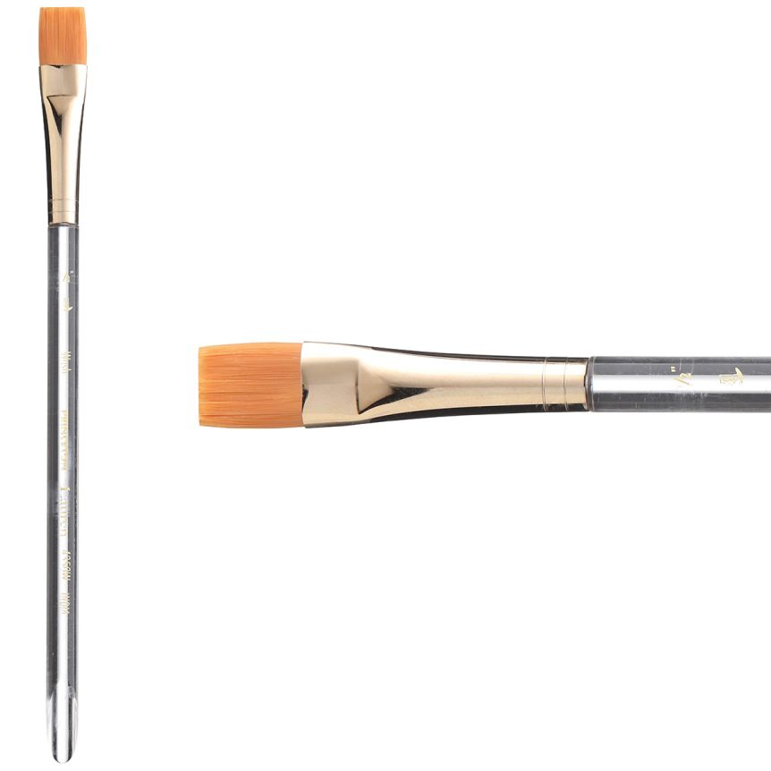 Princeton Lauren Series 4350 Golden Synthetic Brush - Wash, Short Handle, Size 1/2”