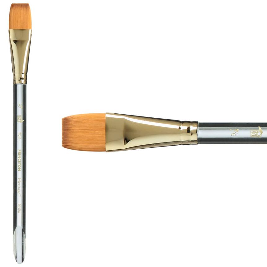 Princeton Heritage Series 4050 Synthetic Sable Brush - Wash, Short Handle, Size 3/4"