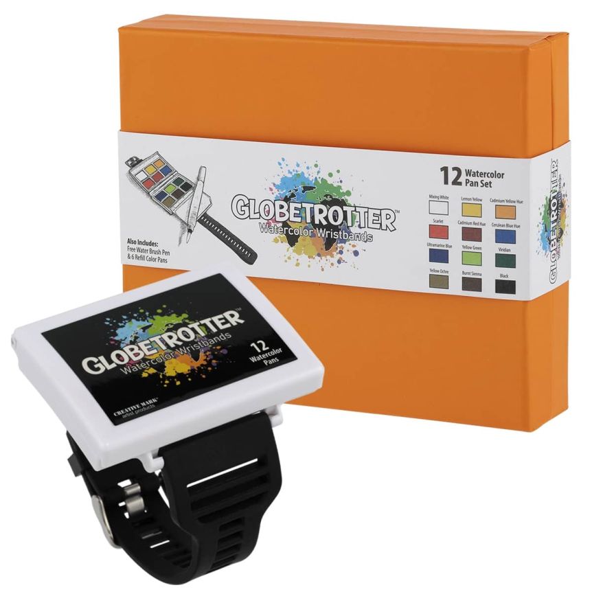 Globetrotter Watercolor Wristband Pan Set of 12