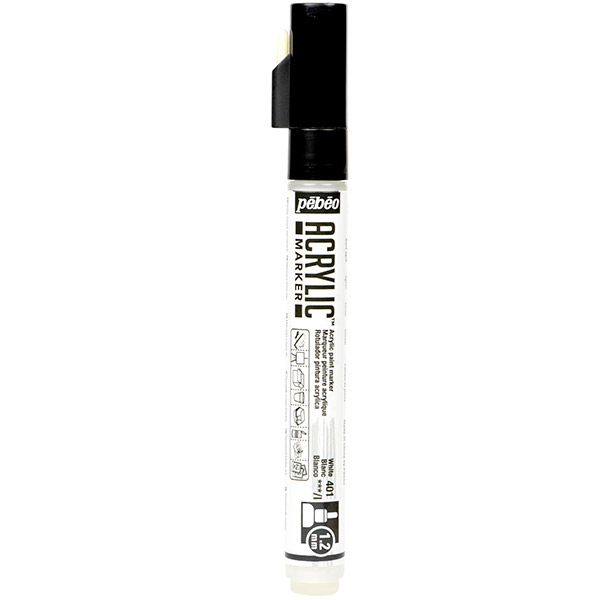 Pebeo Acrylic Marker 1.2mm - White