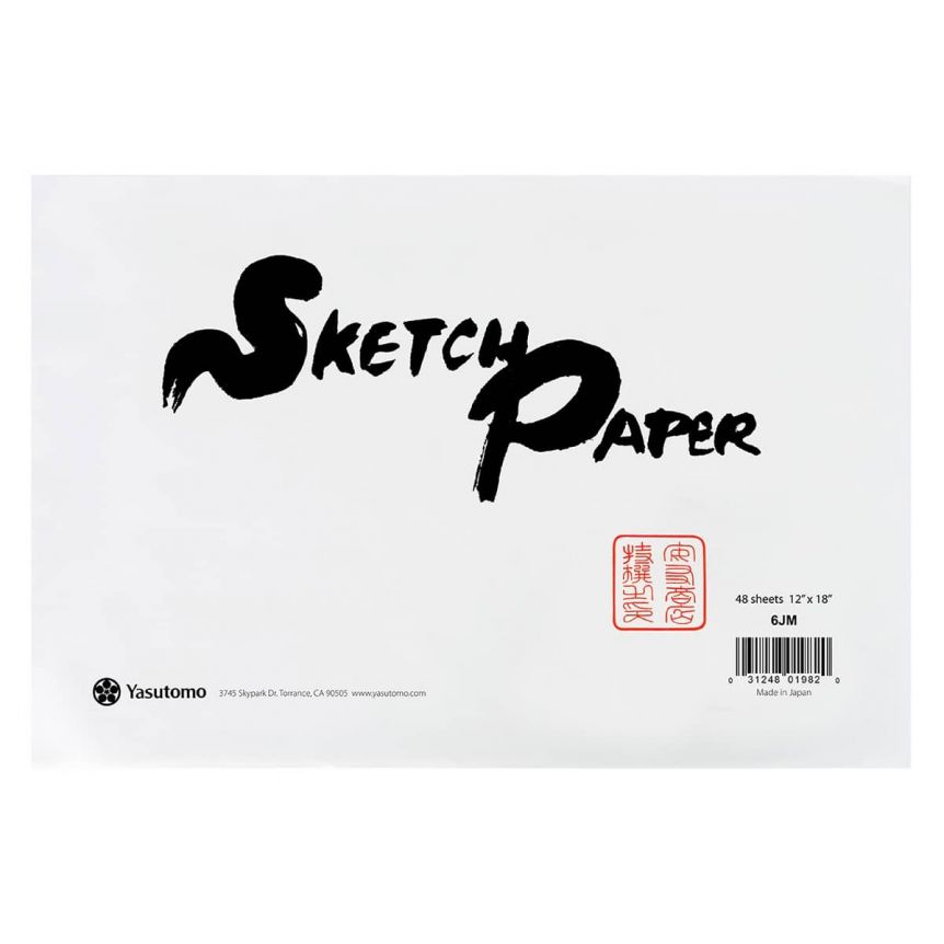 Yasutomo Washi Sumi-E - 50 sheet Sketch Pad 12x18"