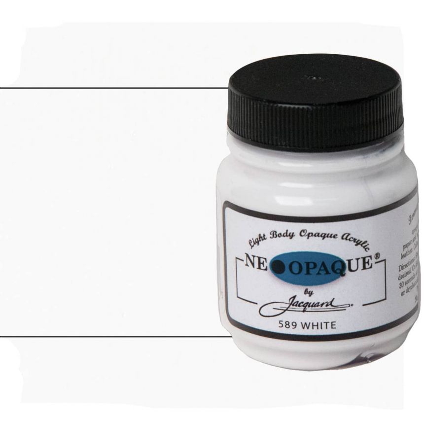 Jacquard Neopaque Fabric Color - White, 2.25oz Jar