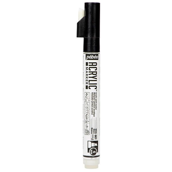 Pebeo Chisel Acrylic Marker 4mm - White