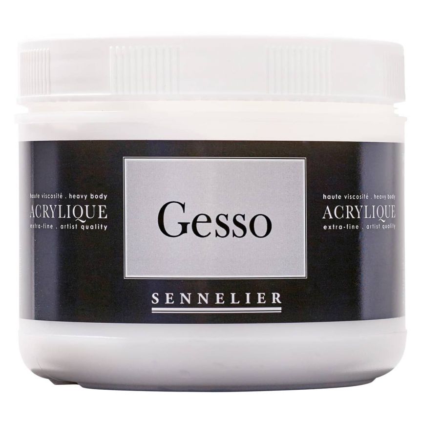 Sennelier Extra Fine Artist Acrylic Gesso - White, 500ml Jar