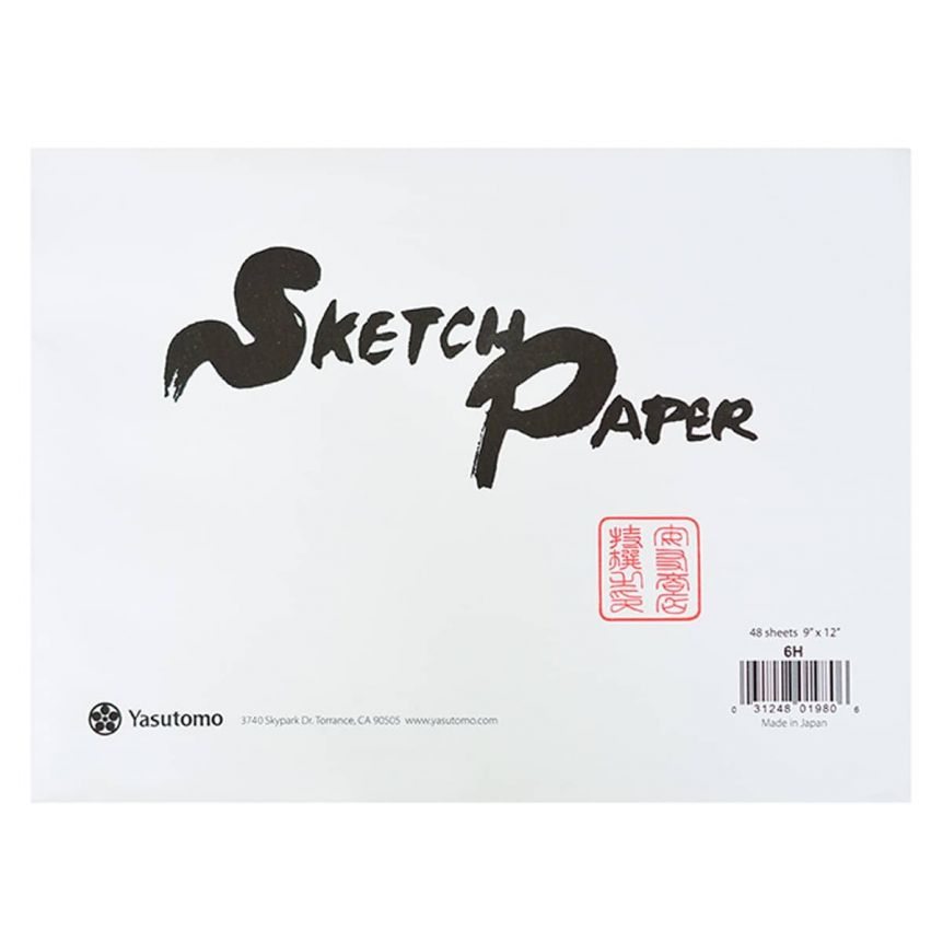 Yasutomo Washi 6H Hosho Paper 9x12" Pad - White
