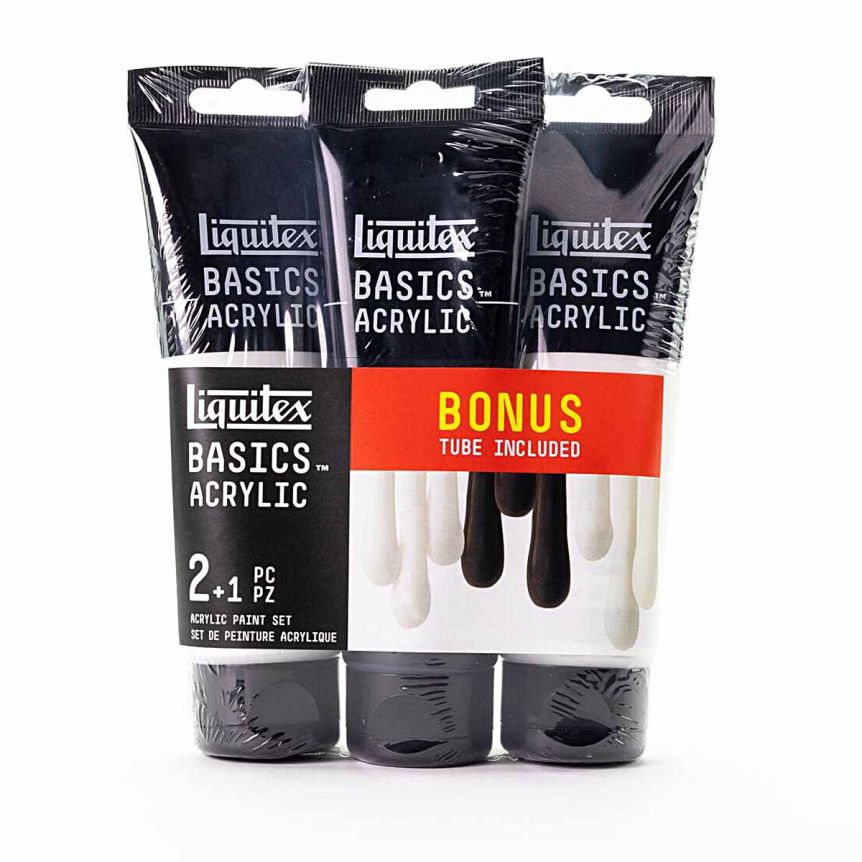 Set peinture acrylique Basics Liquitex de 6, 12, 24, 36, 48, 72 tubes