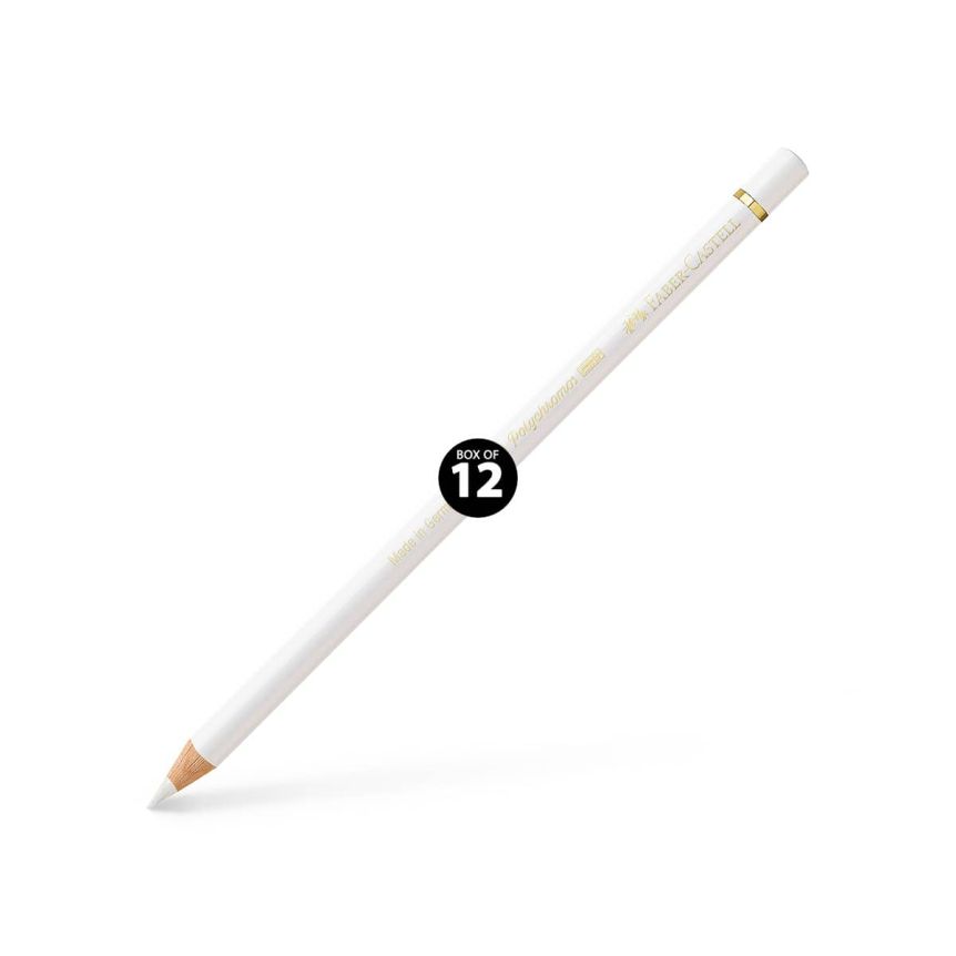 Faber-Castell Polychromos Pencil, No. 101 - White (Box of 12)