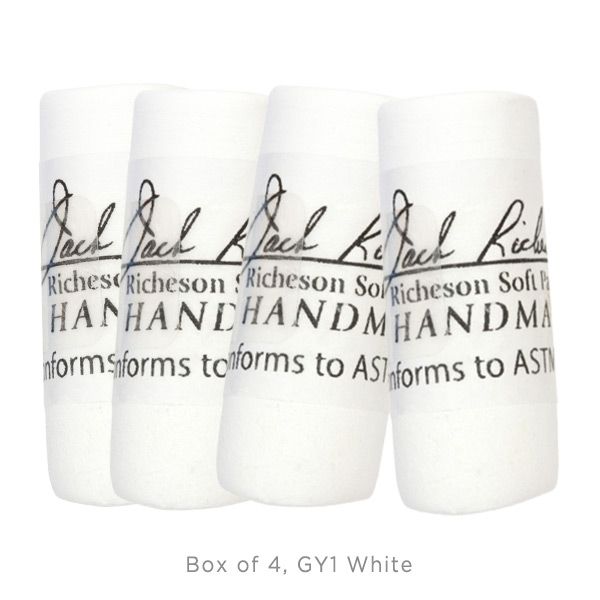Box of 4 Richeson Hand-Rolled Soft Pastel GY1 White