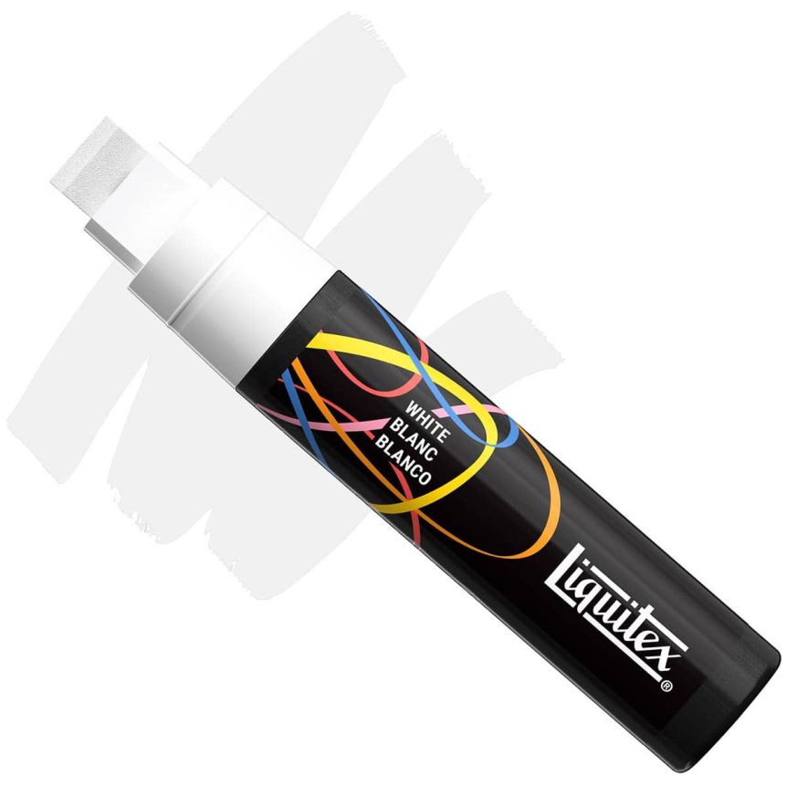 Liquitex Marker - White, Wide Chisel, 15 mm