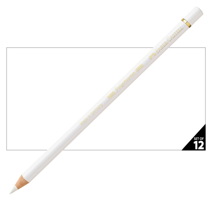 Faber-Castell Polychromos Pencil, No. 101 - White (Box of 12)