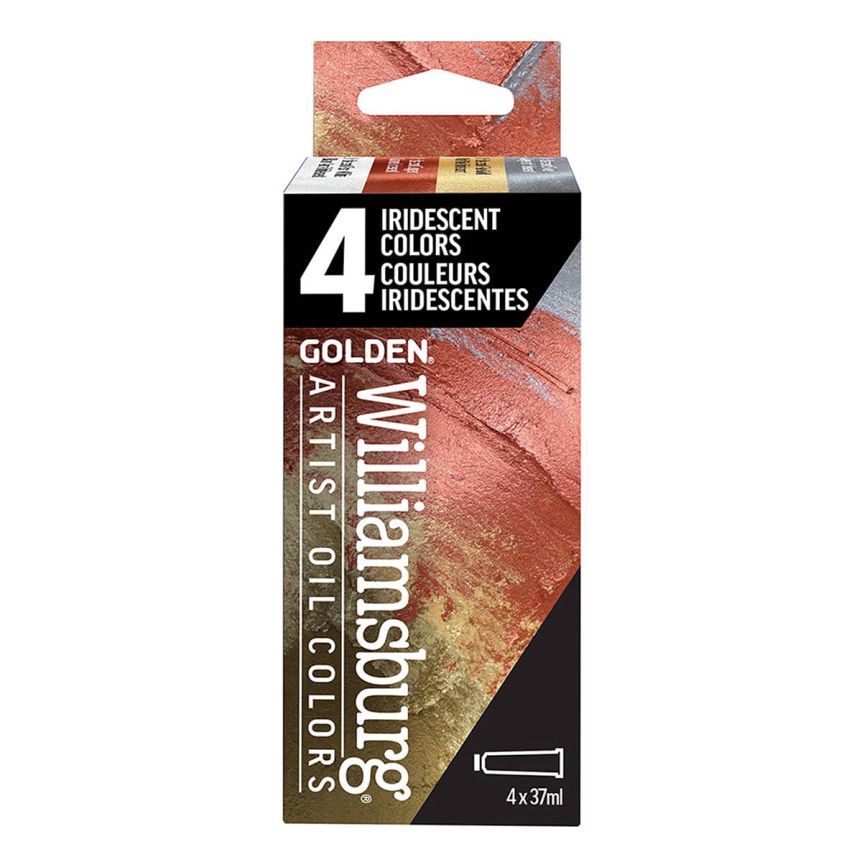 Williamsburg Handmade Oil Color Iridescent Set of 4, 37ml Tubes