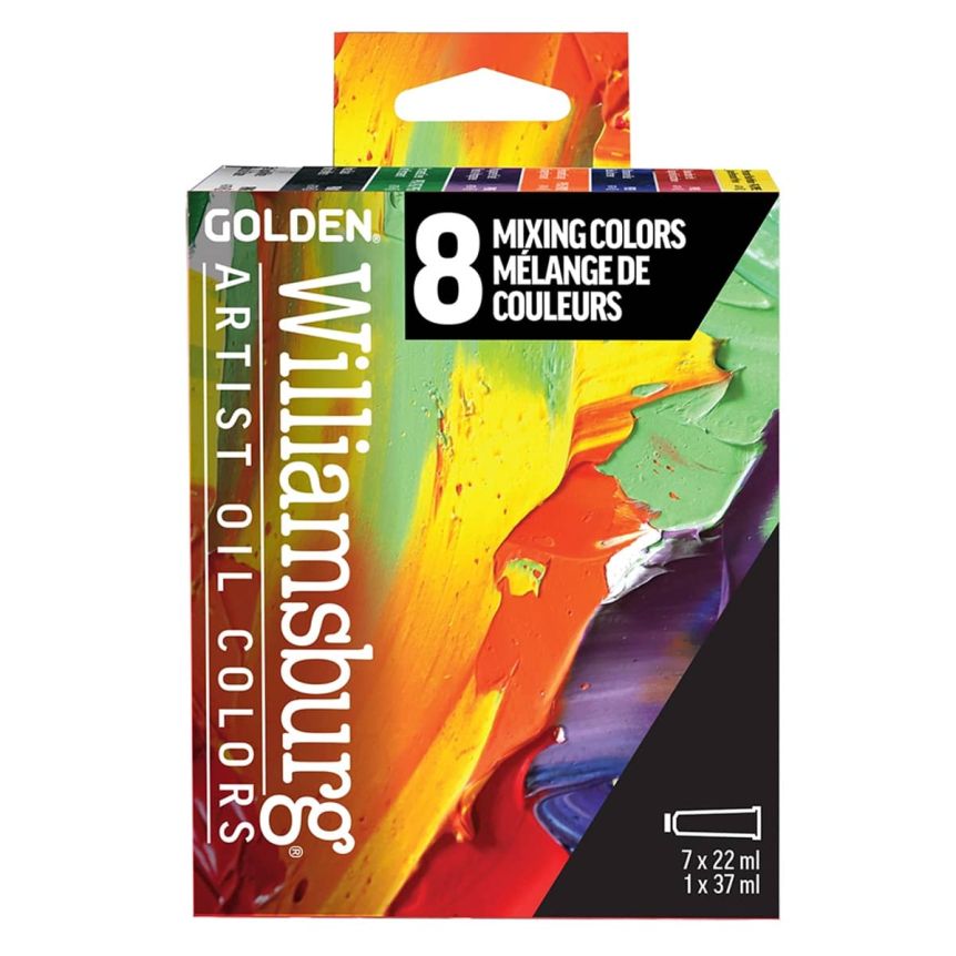 Williamsburg Handmade Oil Color Mixing Set of 8 Tubes