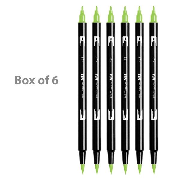 Tombow Dual Brush Pens Box of 6 Willow Green