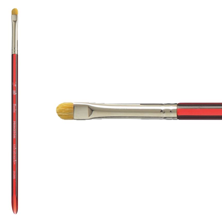 Princeton Velvetouch Synthetic Blend Short Handle Brush, Size