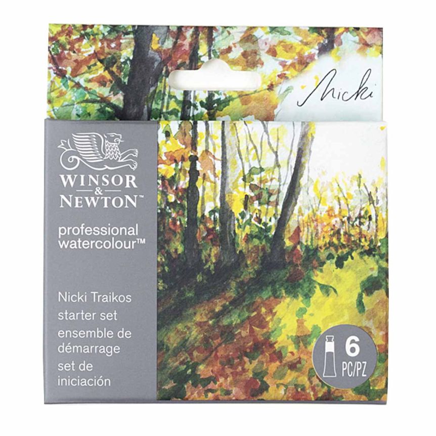 Winsor & Newton Pro Watercolor Nicki Traikos Starter Set of 6, 5ml Tubes