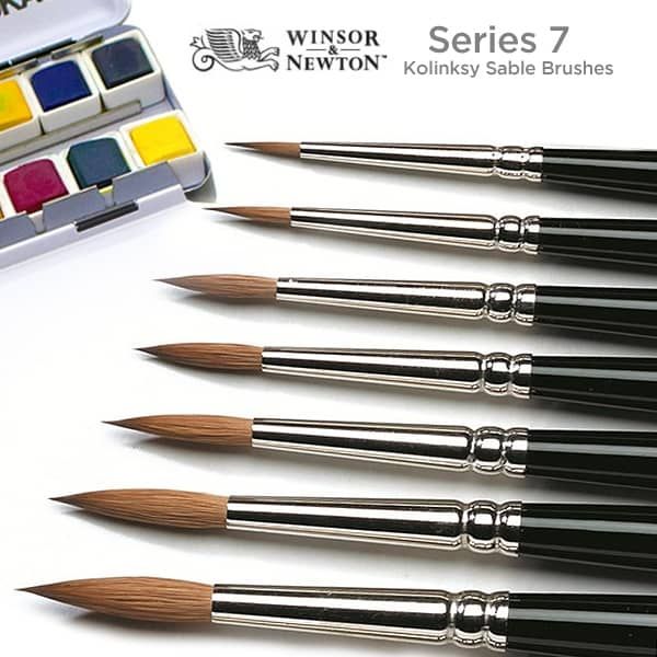 Winsor & Newton Series 7 Kolinsky Sable Pointed Round Brushes