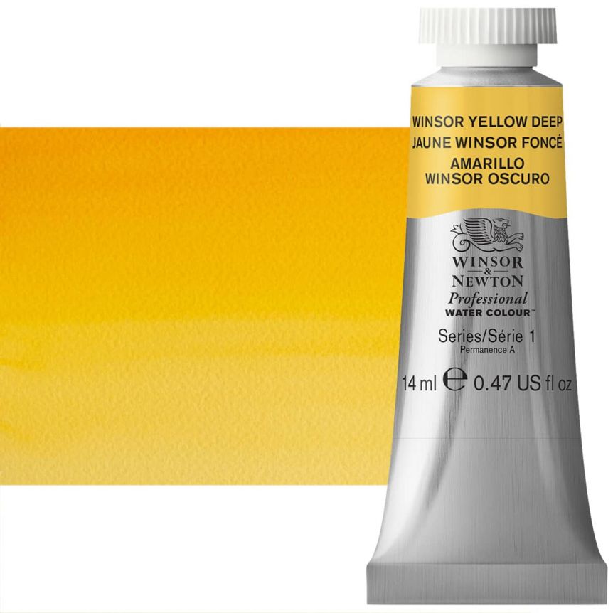 Winsor & Newton Professional Watercolor - Winsor Yellow Deep, 14ml Tube