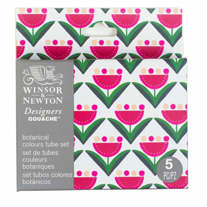 Winsor & Newton Designer Gouache Botanical Colors Set of 5, 14ml Tubes