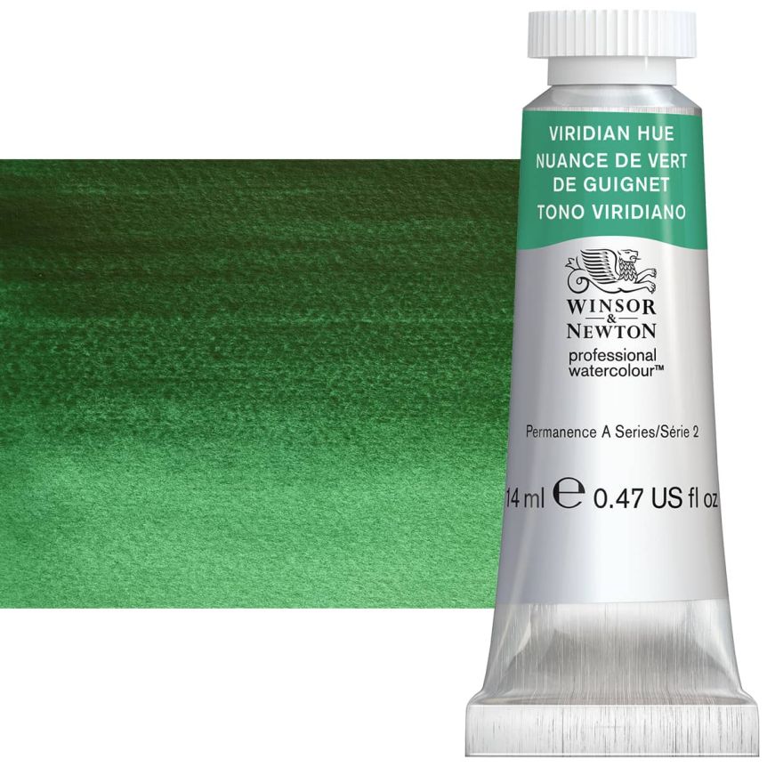 Winsor & Newton Professional Watercolor - Viridian Hue, 14ml Tube