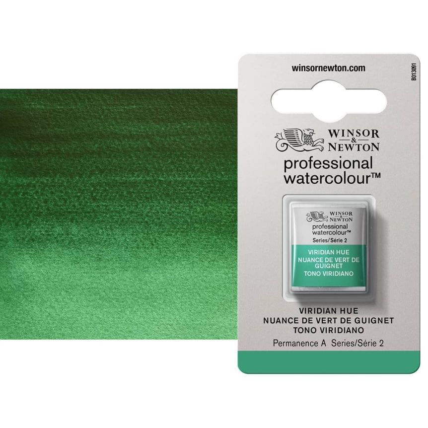 Winsor & Newton Professional Watercolor Half Pan - Viridian Hue