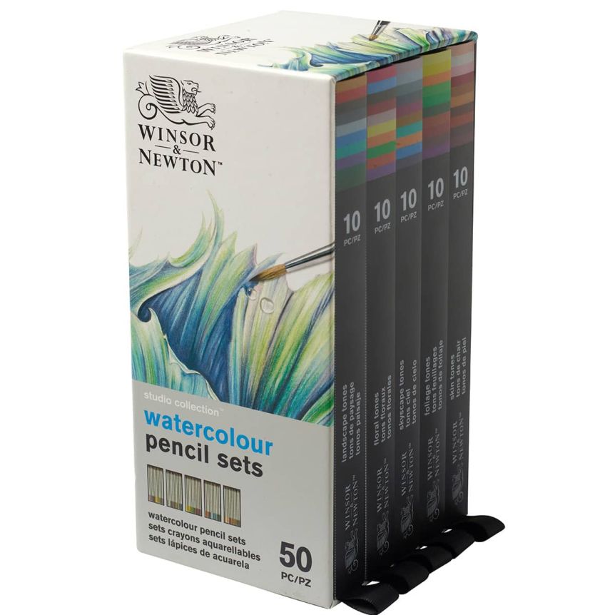 Winsor & Newton Studio Collection Watercolour Pencil - 5 Drawer Box, Set of 50